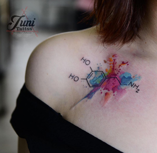 VIvid watercolor display by Redberry Tattoo