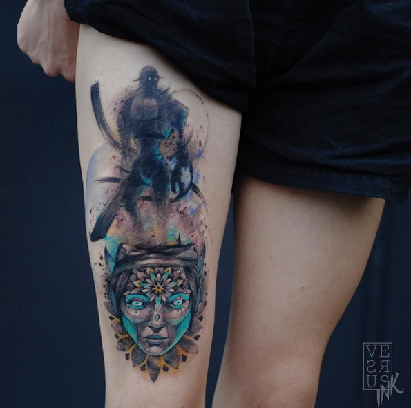 Shadow of the Colossus tattoo by Alberto Cuerva