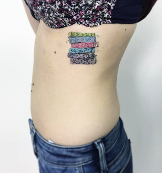 Book tattoo by Eva Krbdk