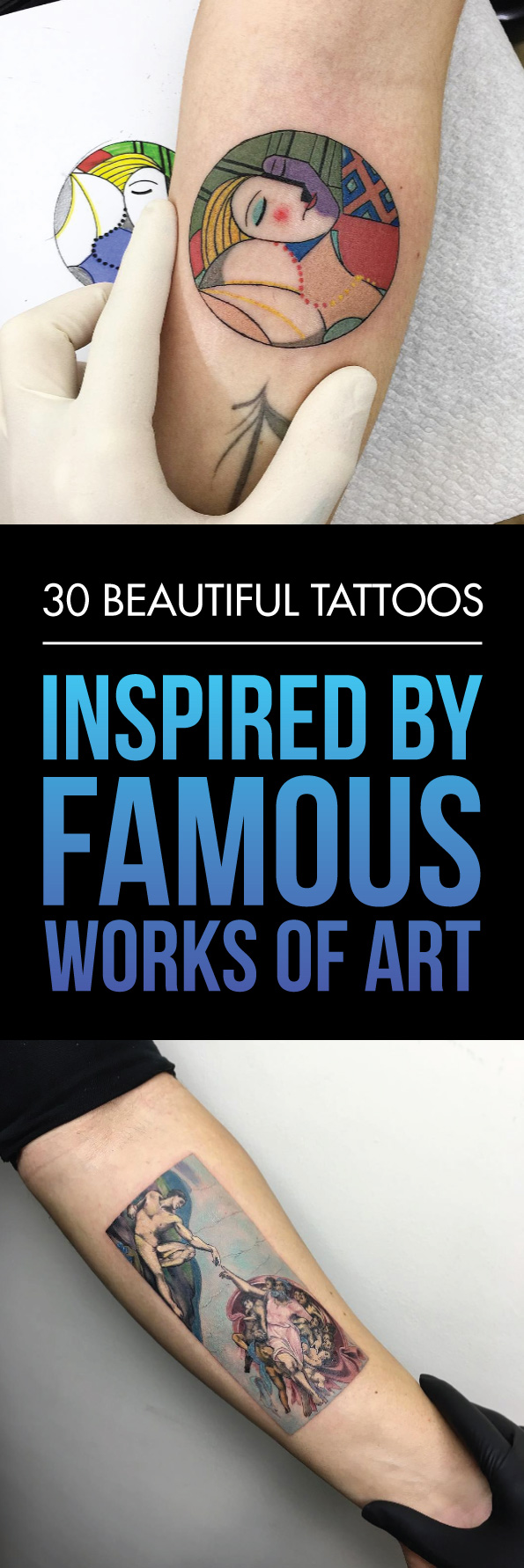 30 Beautiful Tattoos Inspired by Famous Works of Art | TattooBlend