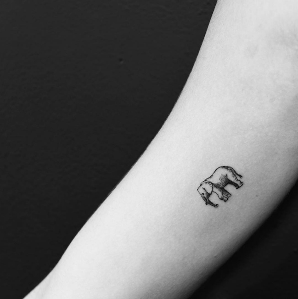 Elephant tattoo by Donghwan Kim