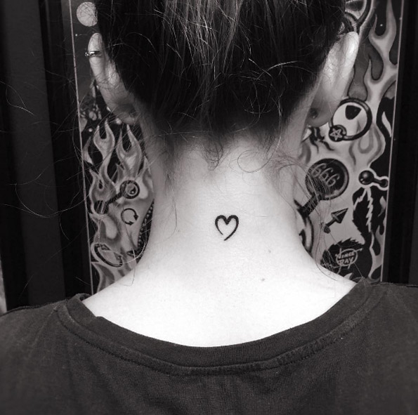 Small heart tattoo by Patricia Fedrigo