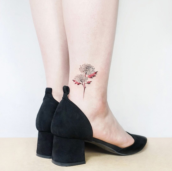 Floral ankle piece by Heejae Jung