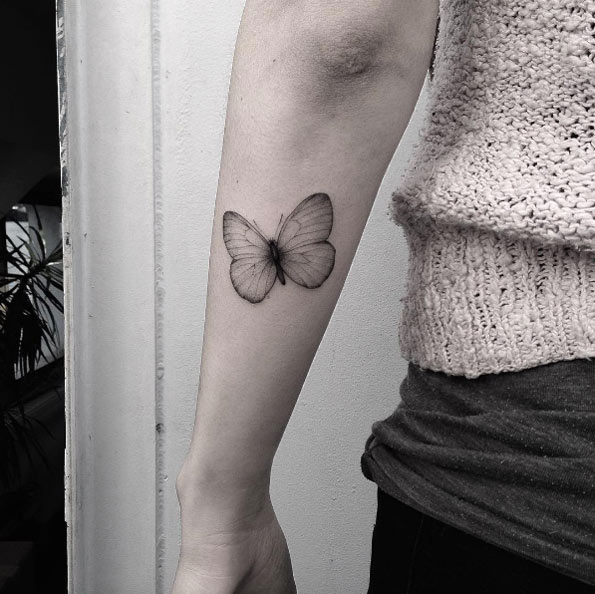 Butterfly tattoo by Marabou
