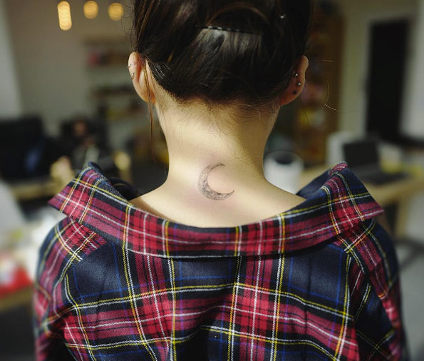 Crescent moon tattoo by Banul