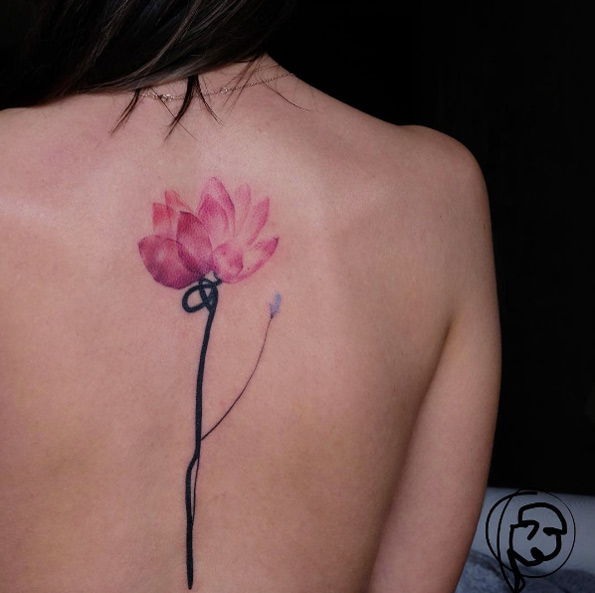 Floral back piece by Tayfun Bezgin