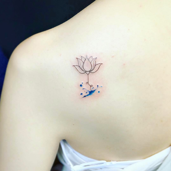 Lotus flower tattoo by JAY Shin