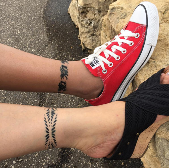 Anklet tattoos via Dharl Lozada Librea