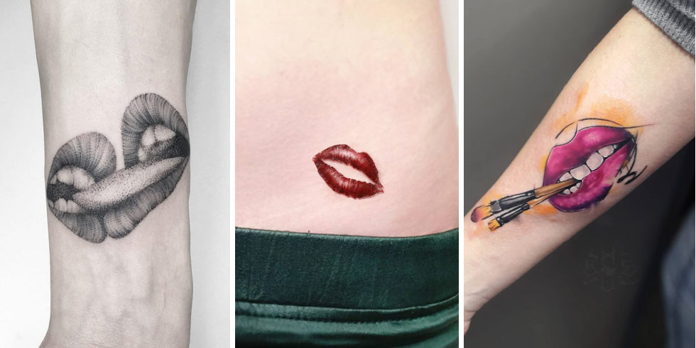 35 Most Impressive Mouth, Lip, and Kiss Tattoos - TattooBlend