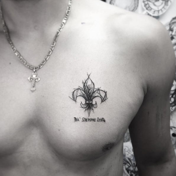 Fleur-de-lis tattoo by Johandry Businesz