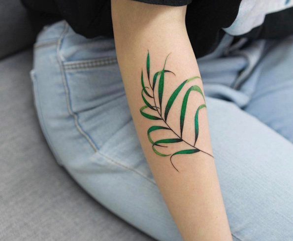 Fern tattoo by Zihee