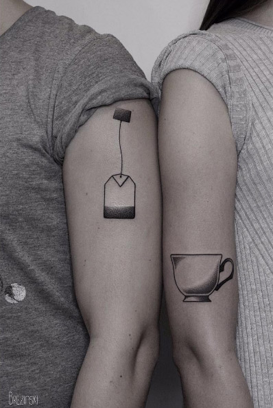 Tea tattoos by IIya Brezinski