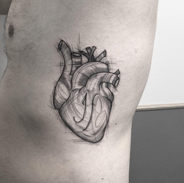 Anatomical heart by Sandra Cunha