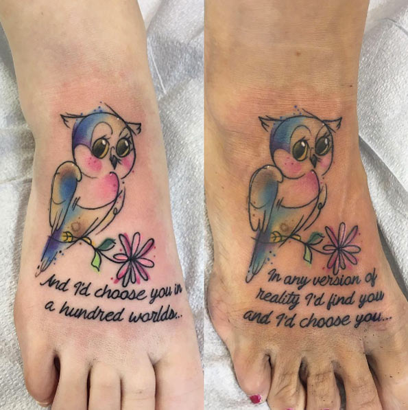 Couple tattoos by Jordan Ashley