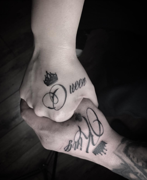 King and queen tattoos by Simona.