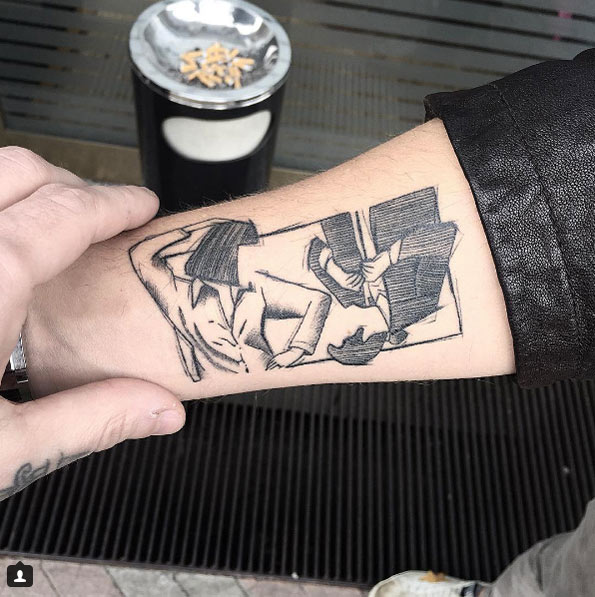 Pulp Fiction tattoo by Bombayfoor