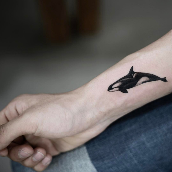 Killer whale tattoo by Doy