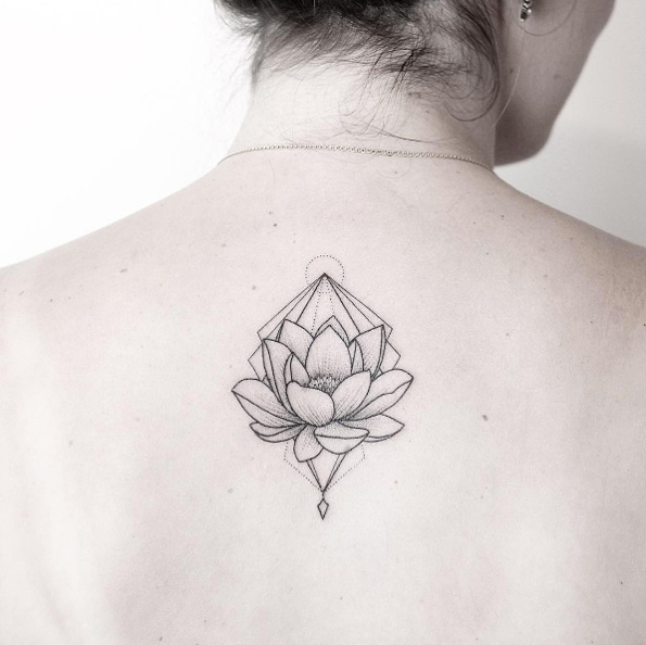 Geometric lotus flower by Rachael Ainsworth