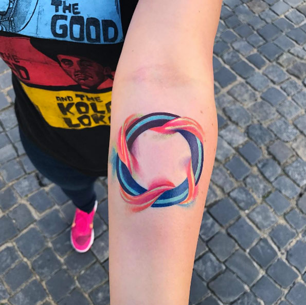 Circular maypole tattoo by Ondrash
