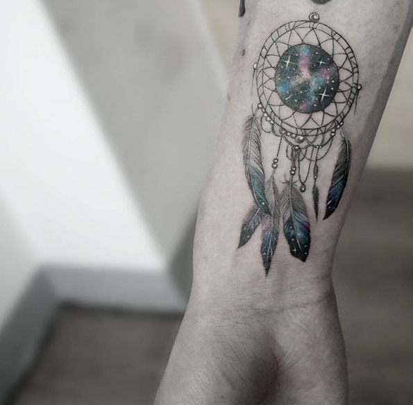 Galaxy dreamcatcher by Tattoo With Me