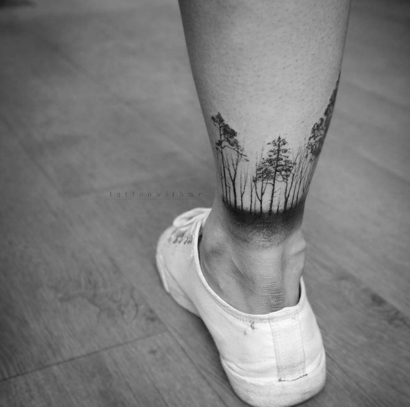 Tree line tattoo by Tattoo with Me