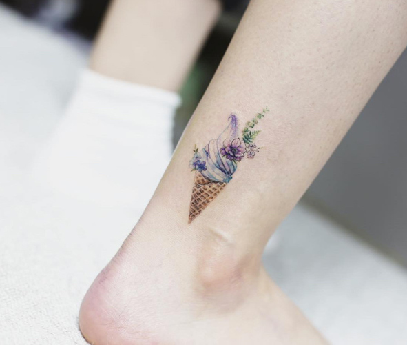 Ice cream cone by Tattooist Flower