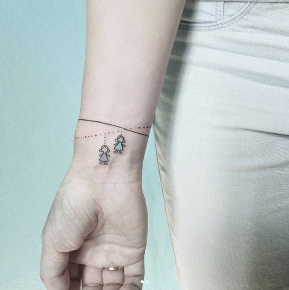 Charm bracelet tattoo by Masha