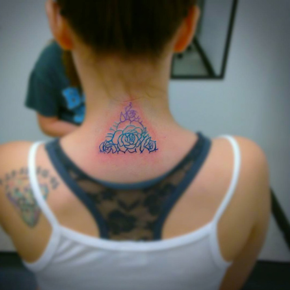 Cool colored rose triangle by Flip Mills