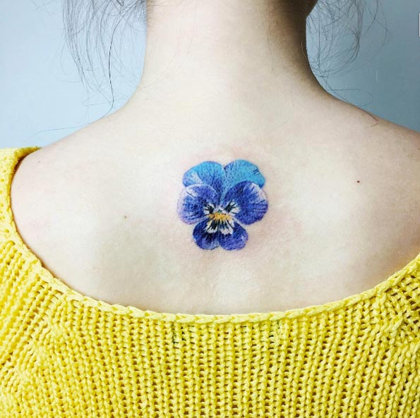 Blue pansy blossom by Rita