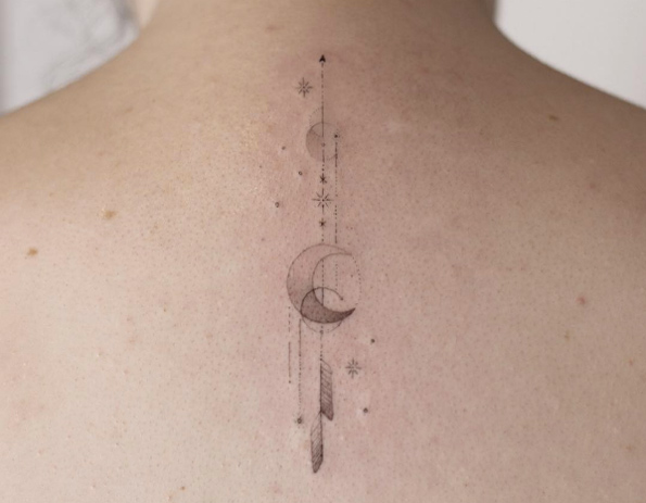 Single needle back piece by Lindsay April