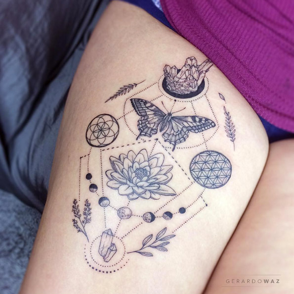 These Gorgeous Crystal Tattoos Will Definitely Test Your Willpower - TattooBlend