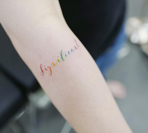 Rainbow lettering by Banul