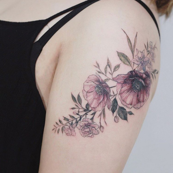 Elegant poppies by Tattooist Flower