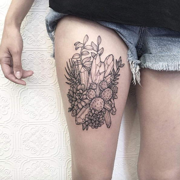 Crystal thigh piece by Johno