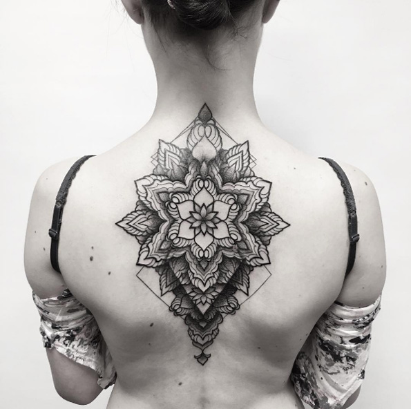 Amazing layered back piece by Sara Reichardt
