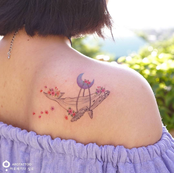 Dreaming whale by Tattooist Silo