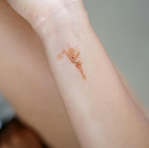 Tinkerbell tattoo by Tattooist Doy