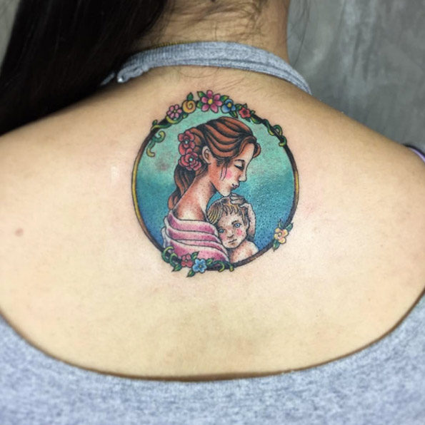 Mother and child tattoo by LWS
