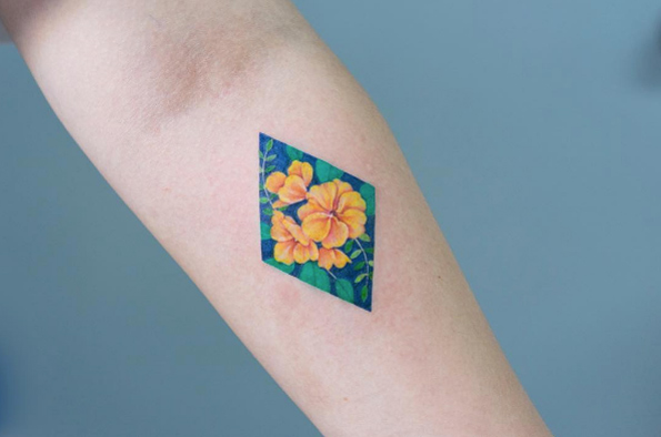 Floral tattoo design by Zihee