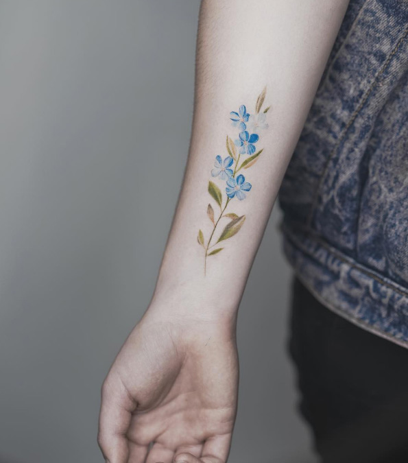 Floral forearm piece by Tritoan Ly