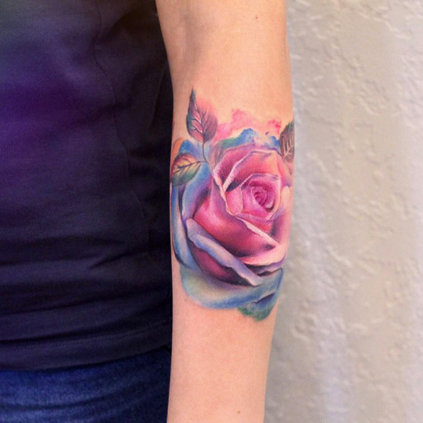 Colorful rose by Anna Yershova