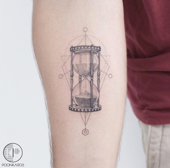 Hourglass tattoo by Karry Ka-Ying Poon