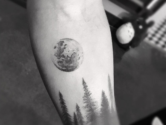 Moon tattoo by Doctor Woo