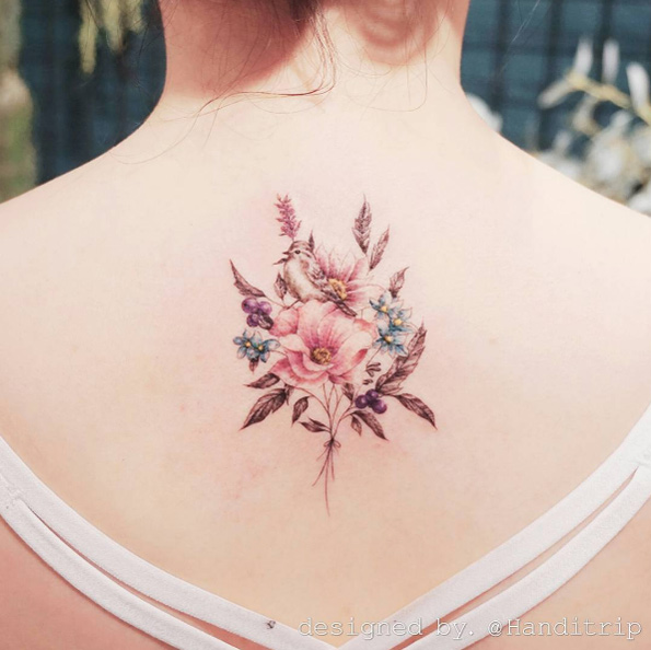 Floral back piece by Handitrip