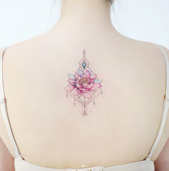 Decorative lotus flower by Tattooist Banul