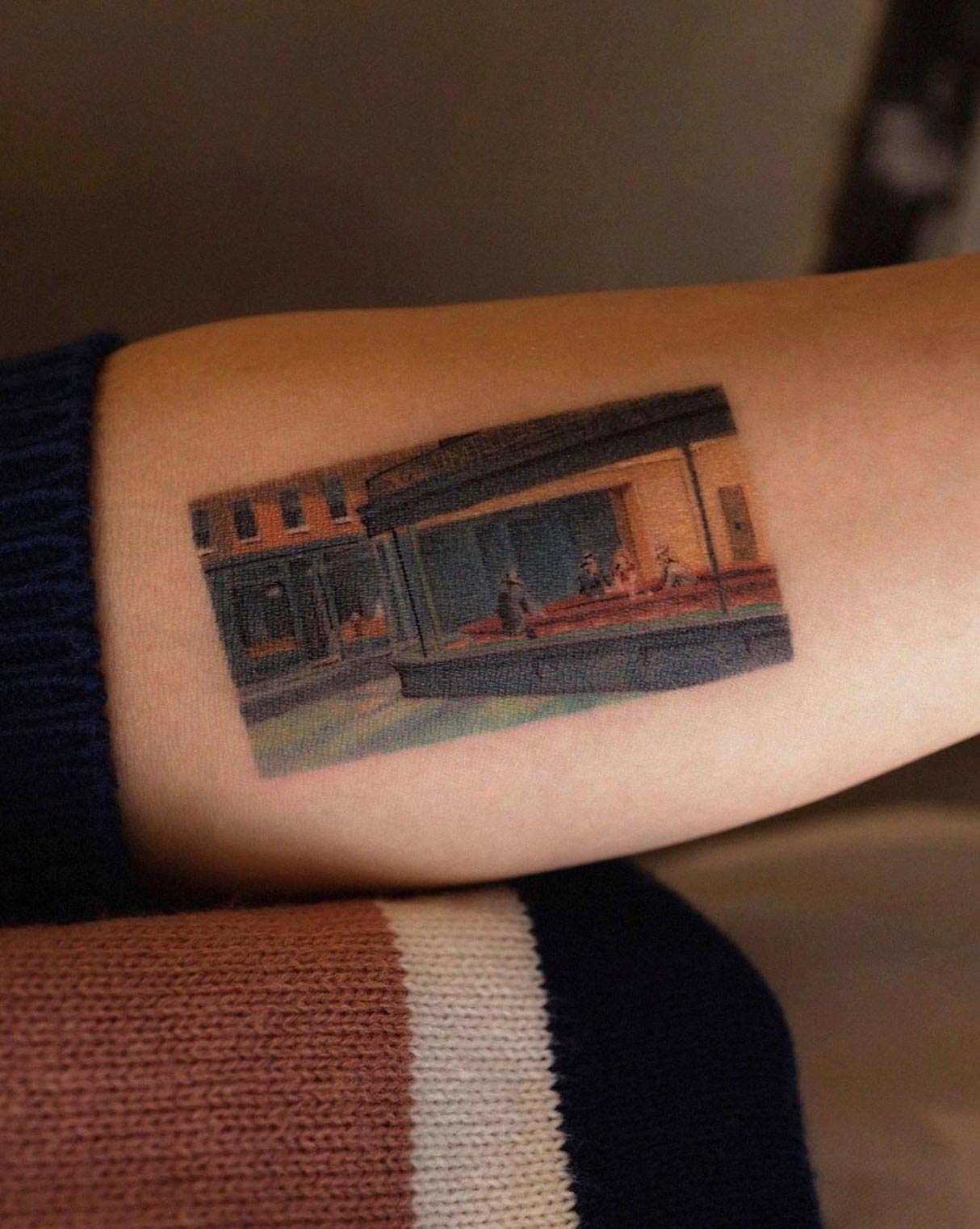 Edward Hopper tattoo via Sol