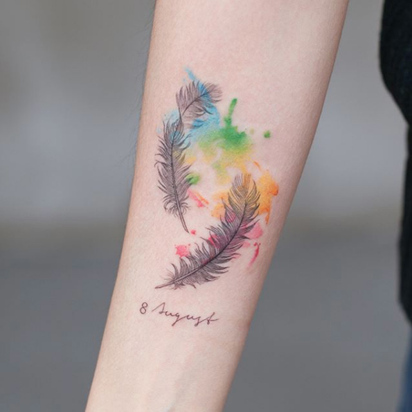 Feathers by Tattooist River