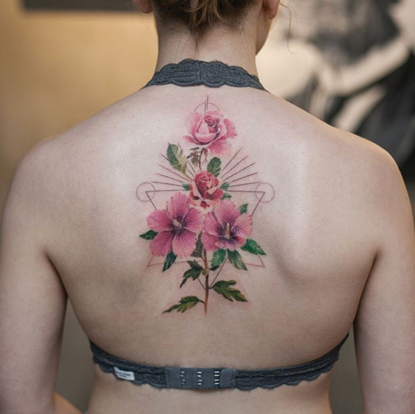 Floral back piece by River