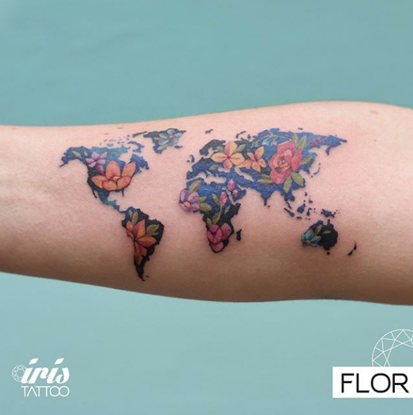 Floral map by Iris