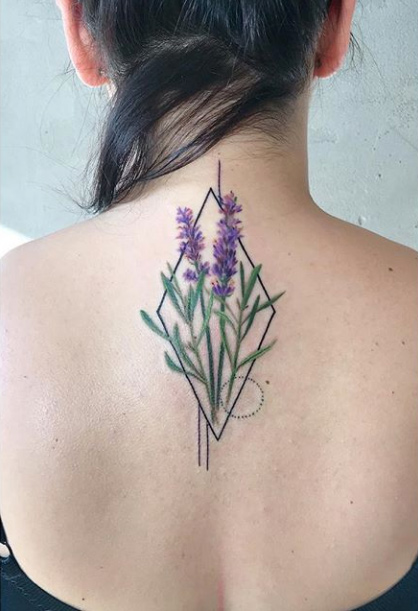 Lavender back piece by Marta Szumigaj